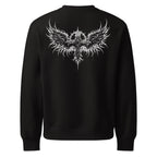 Black gothic sweatshirt with thorned wings back print